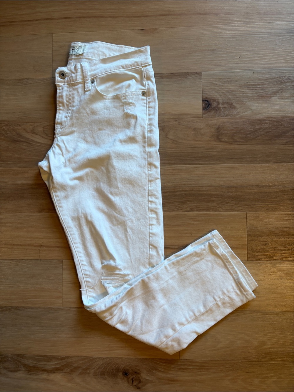 Lucky Brand Sienna Slim Boyfriend White Jeans